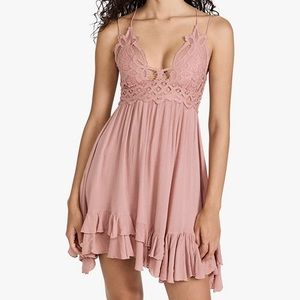 Free People One Adella Rose Pink Slip Dress